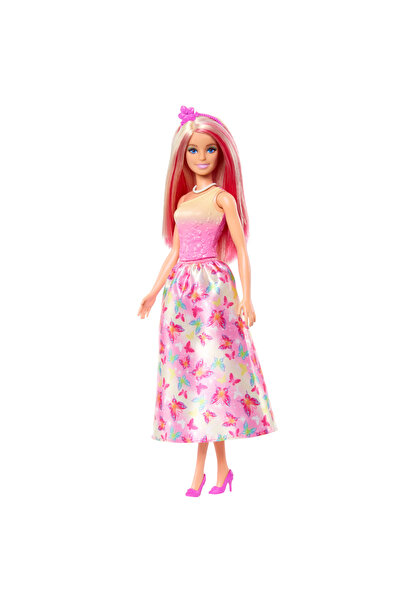 Barbie Papusa printesa cu parul roz, Dreamtopia, HRR08