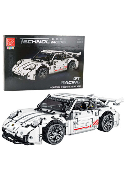 LEAN Set de construcție Mașină de curse GT 1:14, alb, 1268 piese, 23707