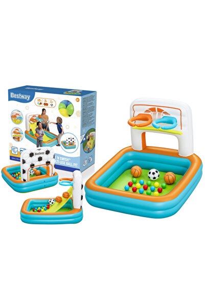 BESTWAY Loc de joacă gonflabil Kick n' Swish 3 în 1, 120 x 107 x 84 cm, 21187