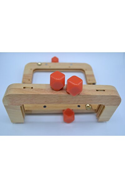 Gül Wooden Colorful Bag Bursu Orange