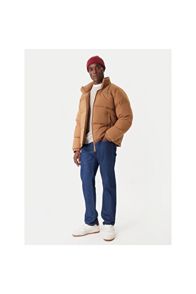 Lacoste Geacă de puf pentru bărbați BH5154 Maro