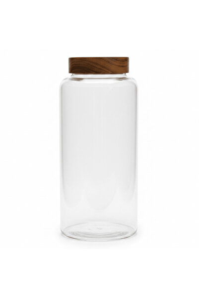 AKDC Hamid Glass Canister with Wooden Lid — 3300 ml