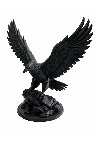 Kartal 3d Print Figür Siyah 20 Cm