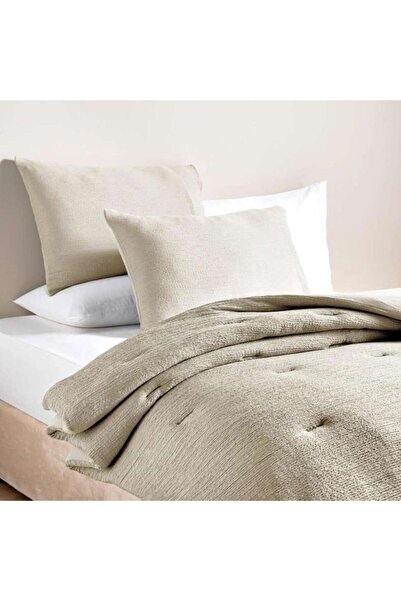 PAN HOME Crimp Loft Textured 3-piece Full Comforter Set 160x220cm - Beige