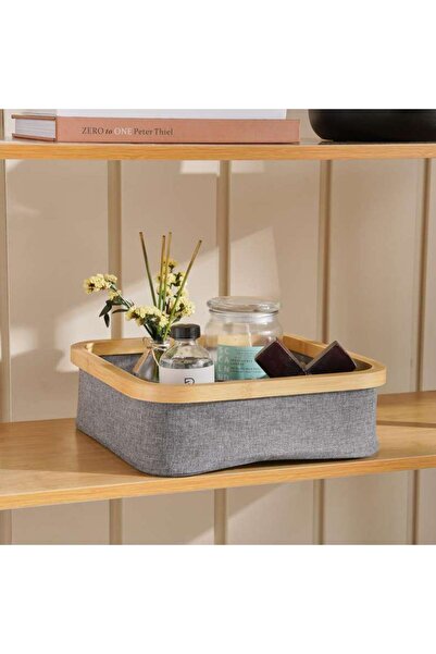 PAN HOME Pam 4 Division Collapsible Drawer Organizer 30x30x9.5cm - Natural