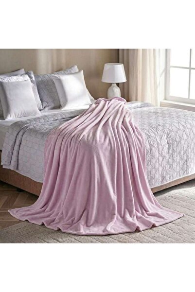 PAN HOME Purecomfort Solid Flannel Blanket 150x200cm - Blush