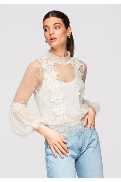 OMBRE Women's Blouse, Short Length, Fitted OW-SE-E0001