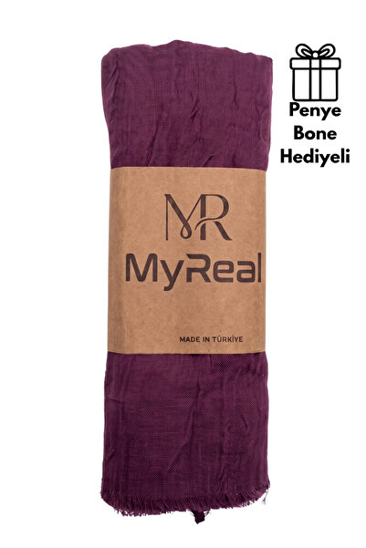 MyReal Bamboo Kraş Shawl - Non-Ironing Natural Texture (90X200 cm)