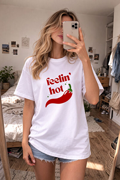 cesita Hot Pepper Pinterest Printed Cotton White T-Shirt T-Shirt