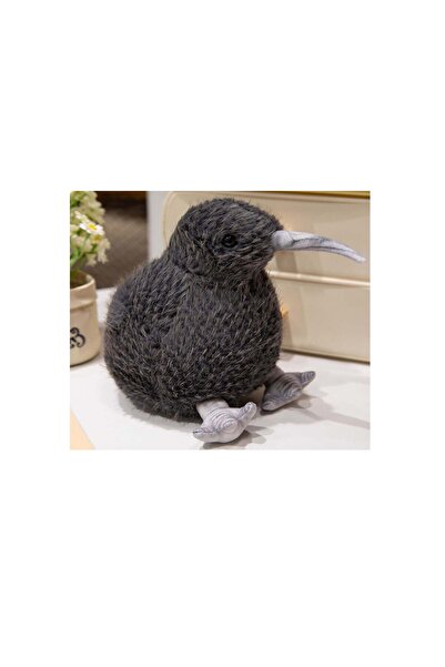 LEAN Jucărie de pluș pasăre kiwi, 17 cm, negru, 13837