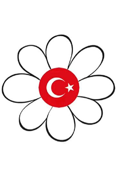TELLGRAF مجموعة ملصقات بتصميم العلم التركي (21×31 سم، مجموعة واحدة)