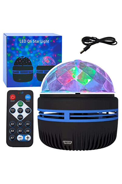 LEAN Proiector LED cu efecte de lumină RGB, 7,9 x 9,6 cm, telecomandă, 27706