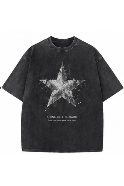 bellanova Unisex πολύχρωμο μπλουζάκι με στάμπα Oversize Streetwear Άνετη εφαρ...