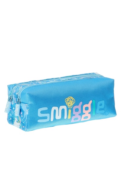 SMIGGLE Mavi Unicorn Desenli Çift Fermuarlı Kalem Kutusu