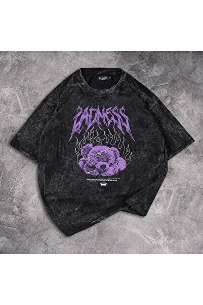 bellanova Unisex πολύχρωμο μπλουζάκι με στάμπα Oversize Streetwear Άνετη εφαρ...