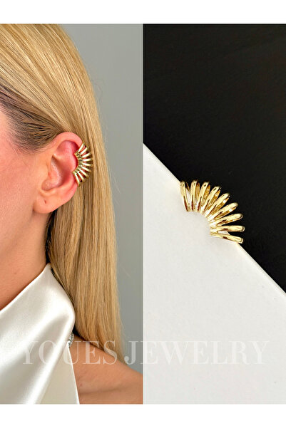 YOUES JEWELRY ÇELİK Ear Cuff Sıkıştırmalı Kadın Küpe 1 ADET