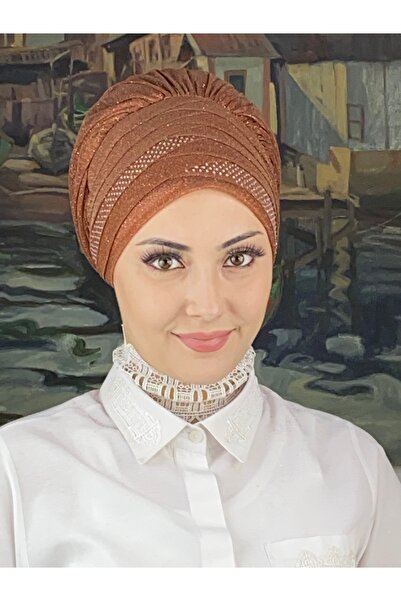 MY UKİYO STORE TESETTÜR ABİYE ÇAPRAZ DRAPELİ İKİLİ TAŞLI BONEŞAL