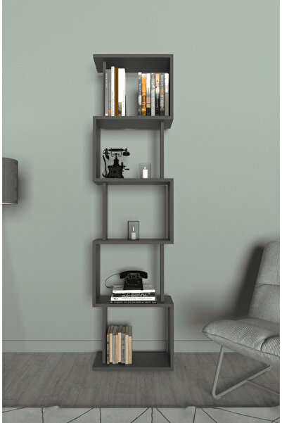 lavellan Riva Labirent Kitaplık – 5 Raflı Modern Dekoratif Kitaplık Ünitesi