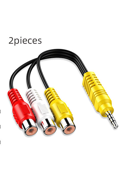 Choice1 2pcs ForTCL Dedicated 3.5mm Jack Plug RCA Cable 3.5 Aux Male To 3 RCA...