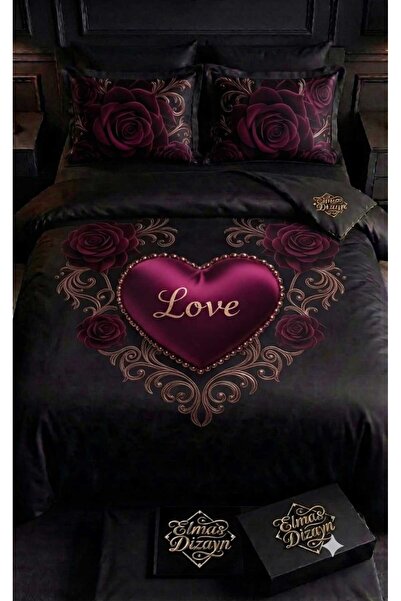 Elmas Dizayn Special Design Single Duvet Cover Set Cotton Satin 160X240 cm Br...