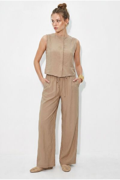 Hiccup LUCCI Set Top Fără Mâneci Și Pantaloni Evazați