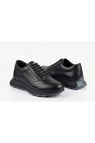 ERDOĞAN TULGAR Genuine Leather Hidden Laces 4 Season Long Sole Casual Men's S...