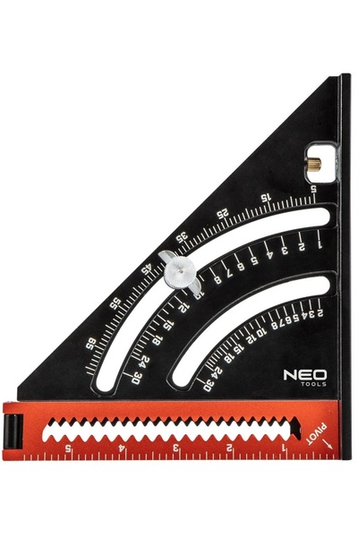 NEO Tools Echer de construcții din aluminiu cu picioruș 185x 317mm 72-105