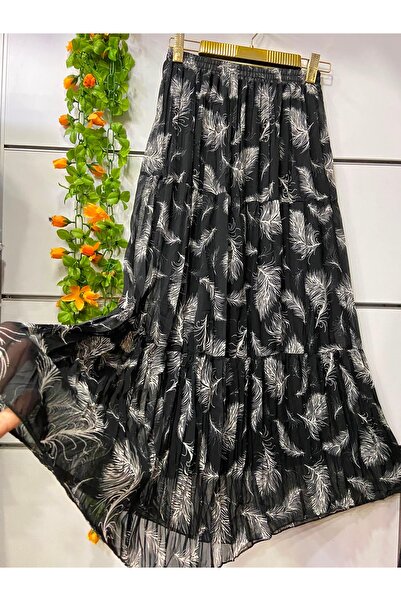 edu collection Patterned chiffon skirt lined