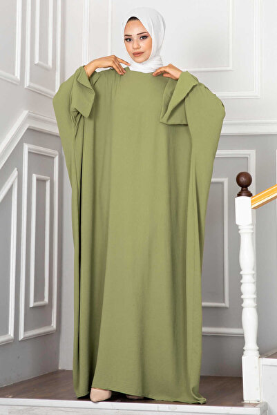 EBRUTESETTÜR Ceyda Tesettür Abaya Oil Green