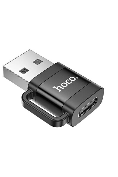 Hoco UA31D Προσαρμογέας OTG USB-A (αρσενικό) σε Type-C (θηλυκό), 3A, μαύρο