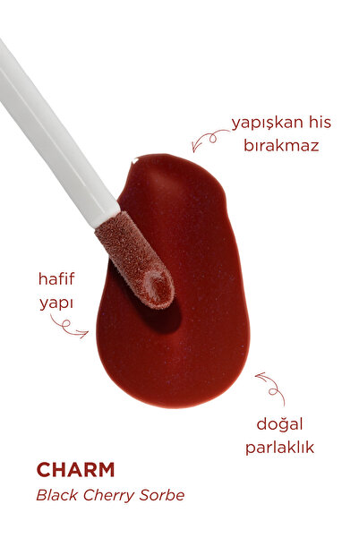 Leef Lip Oil Charm Renk Veren Nemlendirici Dudak Yağı - Black Cherry