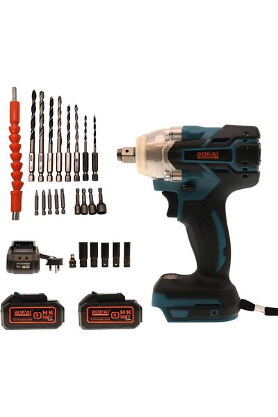 Bonai 168V Cordless Impact Wrench Kit, 300–320N.m Max Torque, 2300RPM, 3550 I...