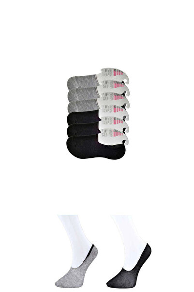 mtm My The Mall Clothing Black and Gray Women's Ballerina Socks 6 Pairs