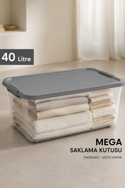 Meleni Home Dekoratif Saklama Kutusu - Kilit Kapaklı Organizer Çok Amaçlı Dol...