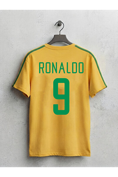 MAGORS Ronaldo Nazario Brezilya Forması Baskılı Unisex Oversize Kesim Bisikle...