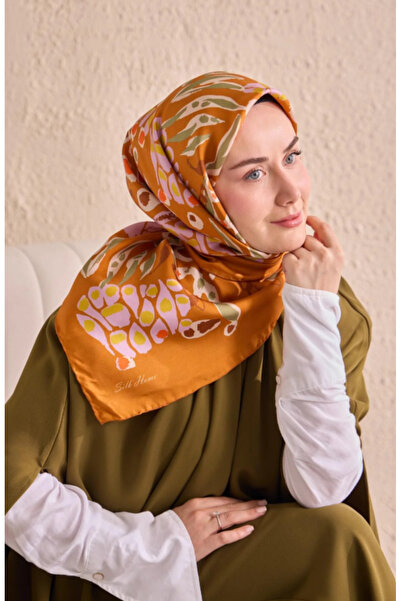 Silk Home تيفيل سيف سيفت سيفيك 11531 - 04 نمط المرجان البرتقالي الداكن