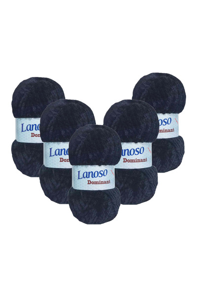 Lanoso Νήμα πλεξίματος στο χέρι Dominant 100 γρ. 75 μ. 5 τεμάχια (960) Μαύρο ...