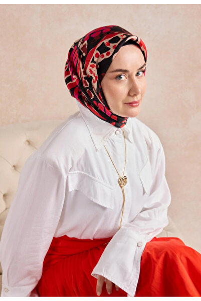 Silk Home Tivil Saf İpek IST 11531 - 17 Kırmızı Mercan Desen