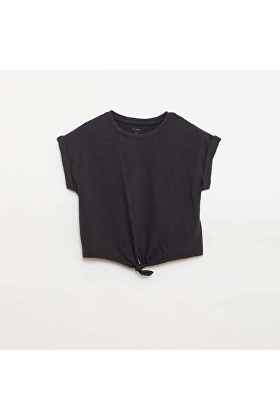 KIABI T-shirt with waist tie BLACK