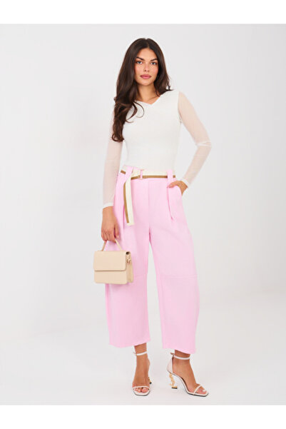 rue parıs Women's Pants, RUE PARIS, Cotton, Light Pink, model IT-SP-FL9929-1.74