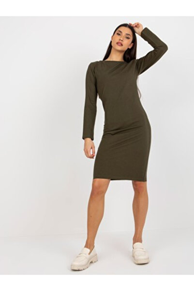 LILYROSE Rochie Dama, Lily Rose, Bumbac, Rochie dreapta, Khaki, model EM-SK-H...