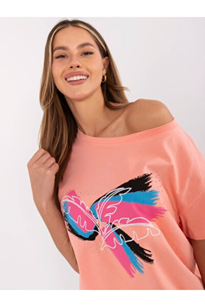 CALİMERA Women 't-shirt shirt, Calimera, Cotton, Short Sleeve, Coral, model C...