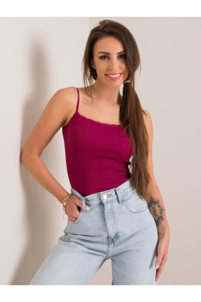Berrak Top Dama Fara maneci, Decolteu patrat, BERRAK, Bordo Model BR-TP-8050.22