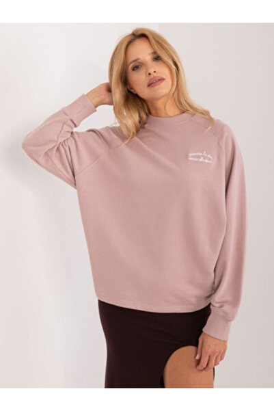 Sublevel Hanorac Dama Maneca lunga, Decolteu rotund, Sublevel, Roz Casual Mod...