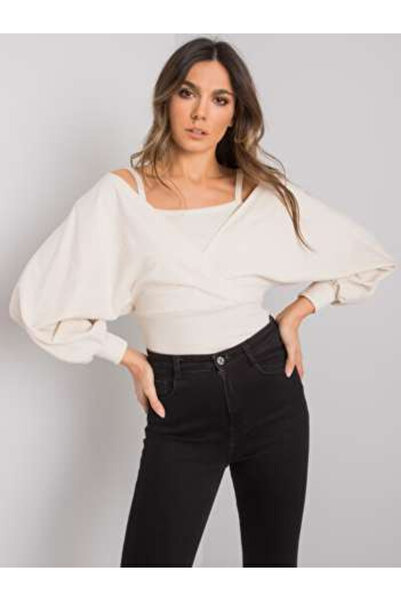 rue parıs Bluza Dama Maneca lunga, Dungi, RUE PARIS, Bej Casual Model RV-BZ-7...