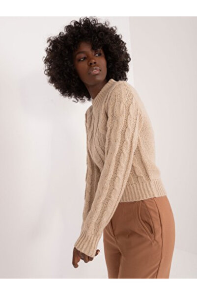 Mayflies Women's Sweater, Mayflies, Acrylic, Long Sleeve, Beige, model TW-SW-...