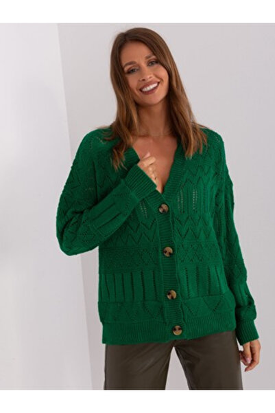 BADU Pulover Dama, BADU, Acril, Maneca lunga, Verde inchis, model BA-SW-8022-...