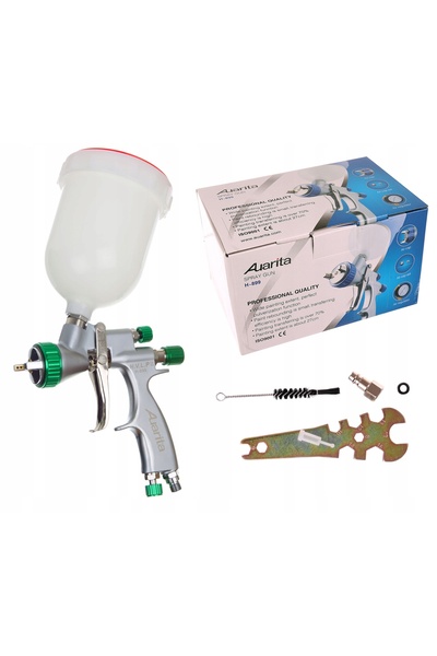 AUARİTA Pistol de vopsit HVLP II cu duză de 2.0mm pentru vopsire 600ml 2 bar