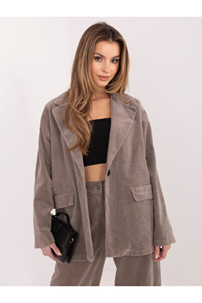 rue parıs Sacou Dama, RUE PARIS, Bumbac, Maneca lunga, Bej inchis, model IT-M...