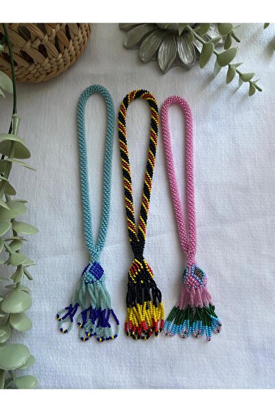 Handmade KUM BONCUK EL İŞİ ÜÇLÜ SALLAMA TESBİH